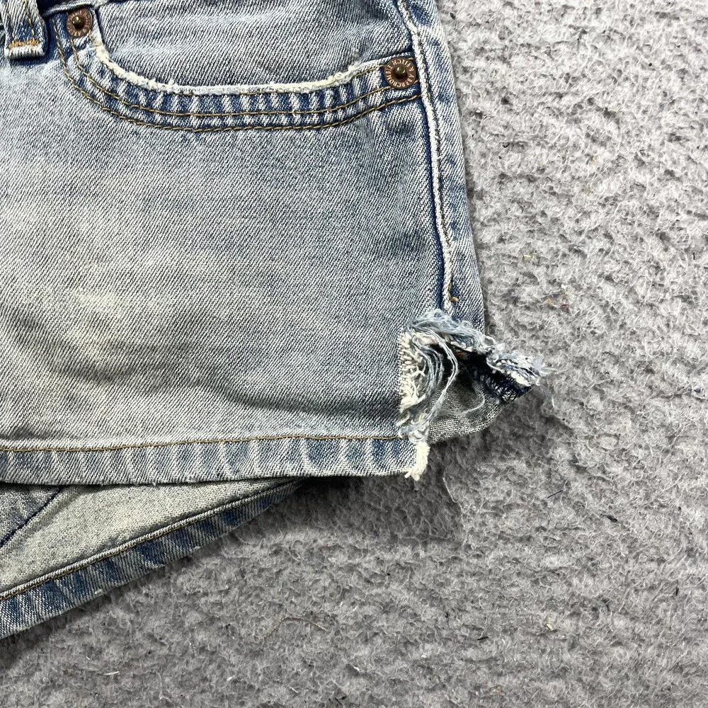 Abercrombie & Fitch Shorts Womens 4 Blue Denim Cut-Off 2